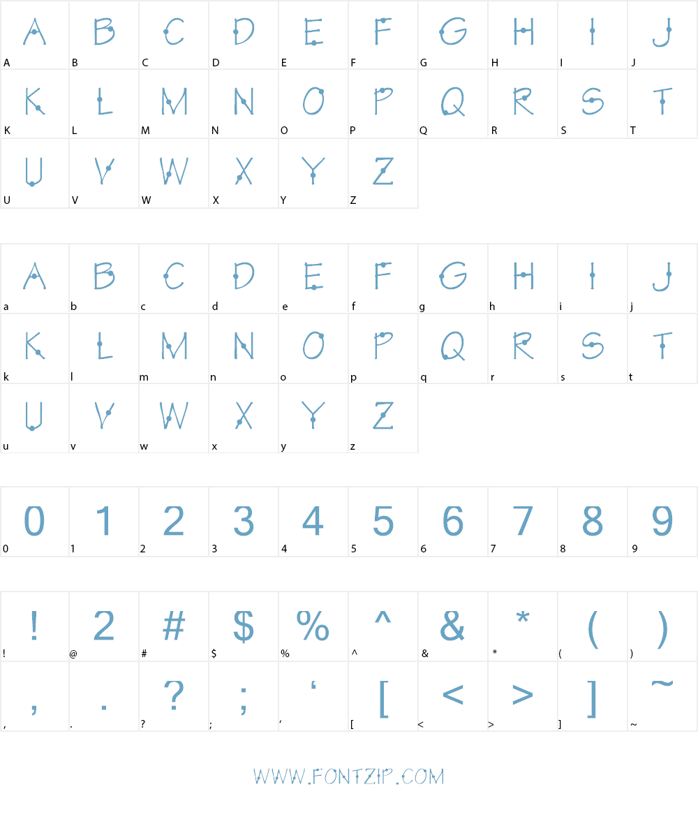 KR Cirkle Font Character